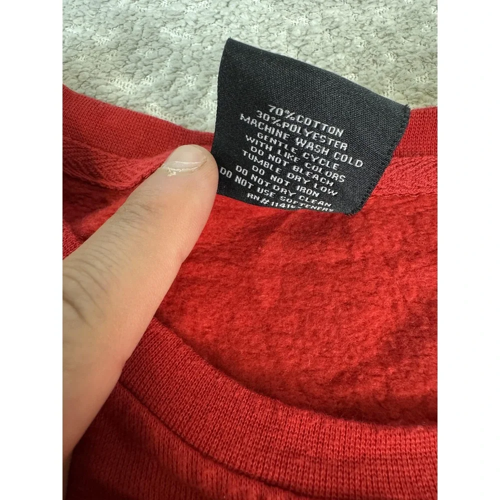 Wisconsin Badgers Sweatshirt Mens Large Red NCAA Colosseum Crewneck Fleece